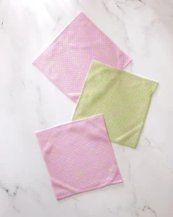 GEOMETRY Speckle Green Pink Dishcloth Set