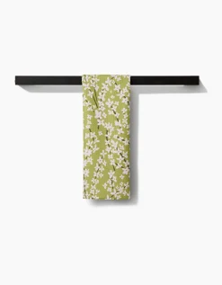 GEOMETRY Spring Green Forsythia Tea Towel