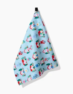 GEOMETRY Spring Houses Tea Towel
