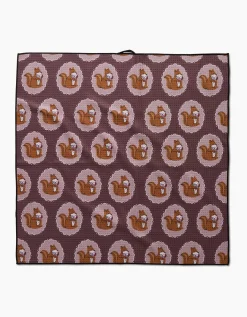 GEOMETRY Squirrels Brown Paw Towel