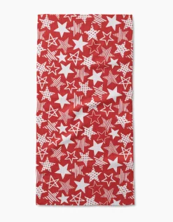 GEOMETRY Stars In Your Eyes Red Bar Towel