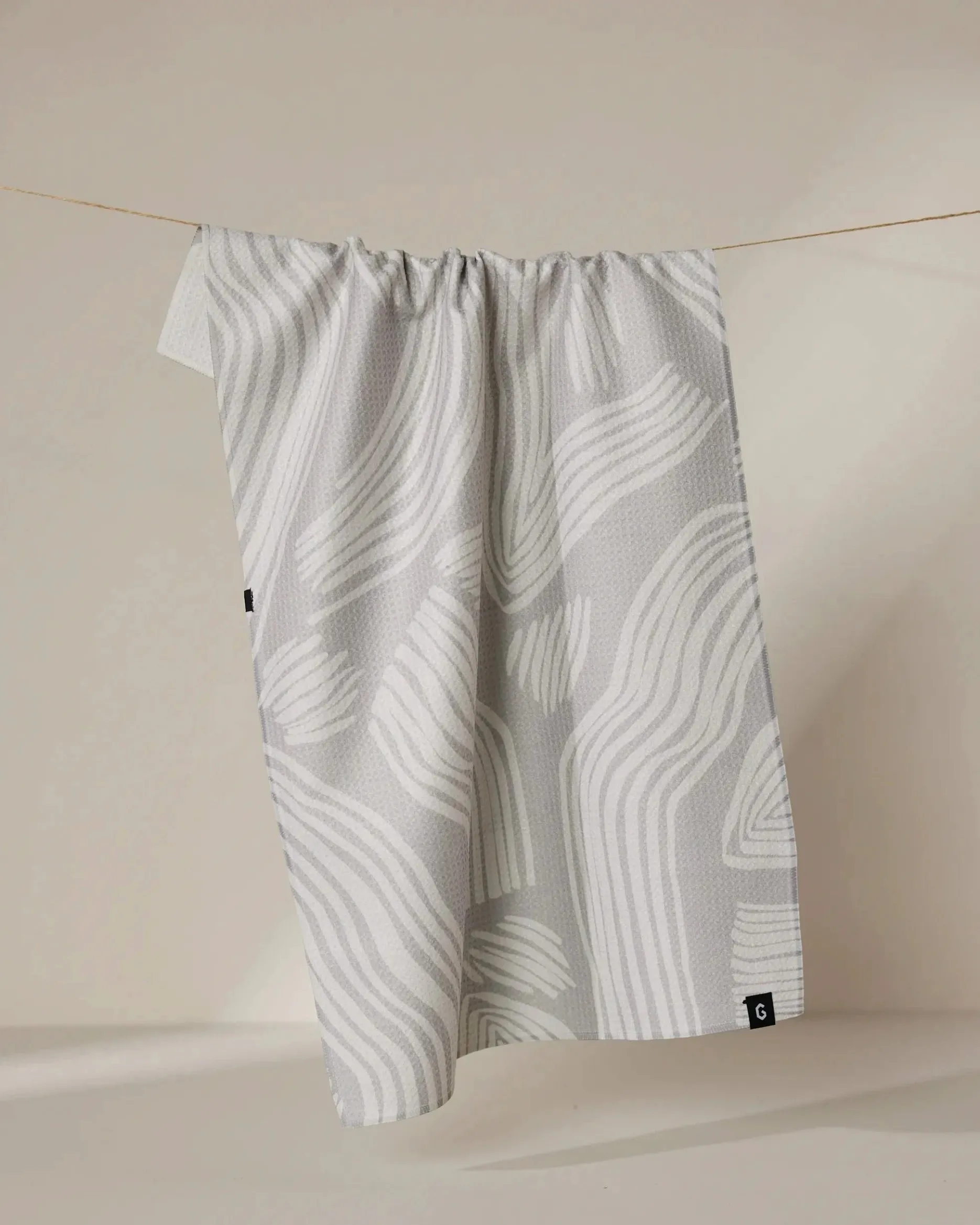 GEOMETRY Stone Double-Sided Tea Towel