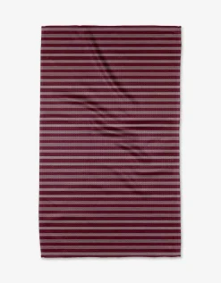 GEOMETRY Straight Across - Wine Tea Towel