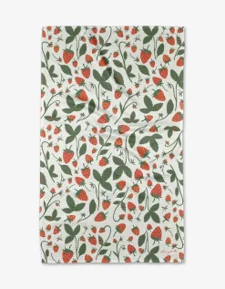 GEOMETRY Strawberries Tea Towel