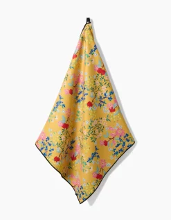 GEOMETRY Sunny Cherry Blossoms Beach Towel