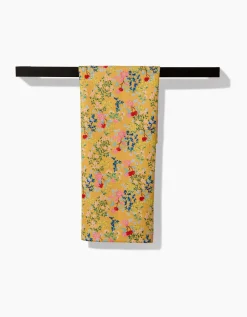 GEOMETRY Sunny Cherry Blossoms Tea Towel
