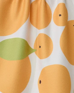 GEOMETRY Sunny Oranges Tea Towel