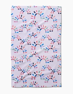GEOMETRY Sunshine Rainbow Tea Towel
