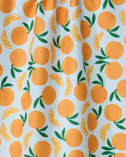 GEOMETRY Sweet Orange Tea Towel