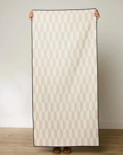GEOMETRY Tan Trapezoid Beach Towel