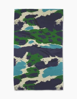 GEOMETRY Tarn Green Tea Towel