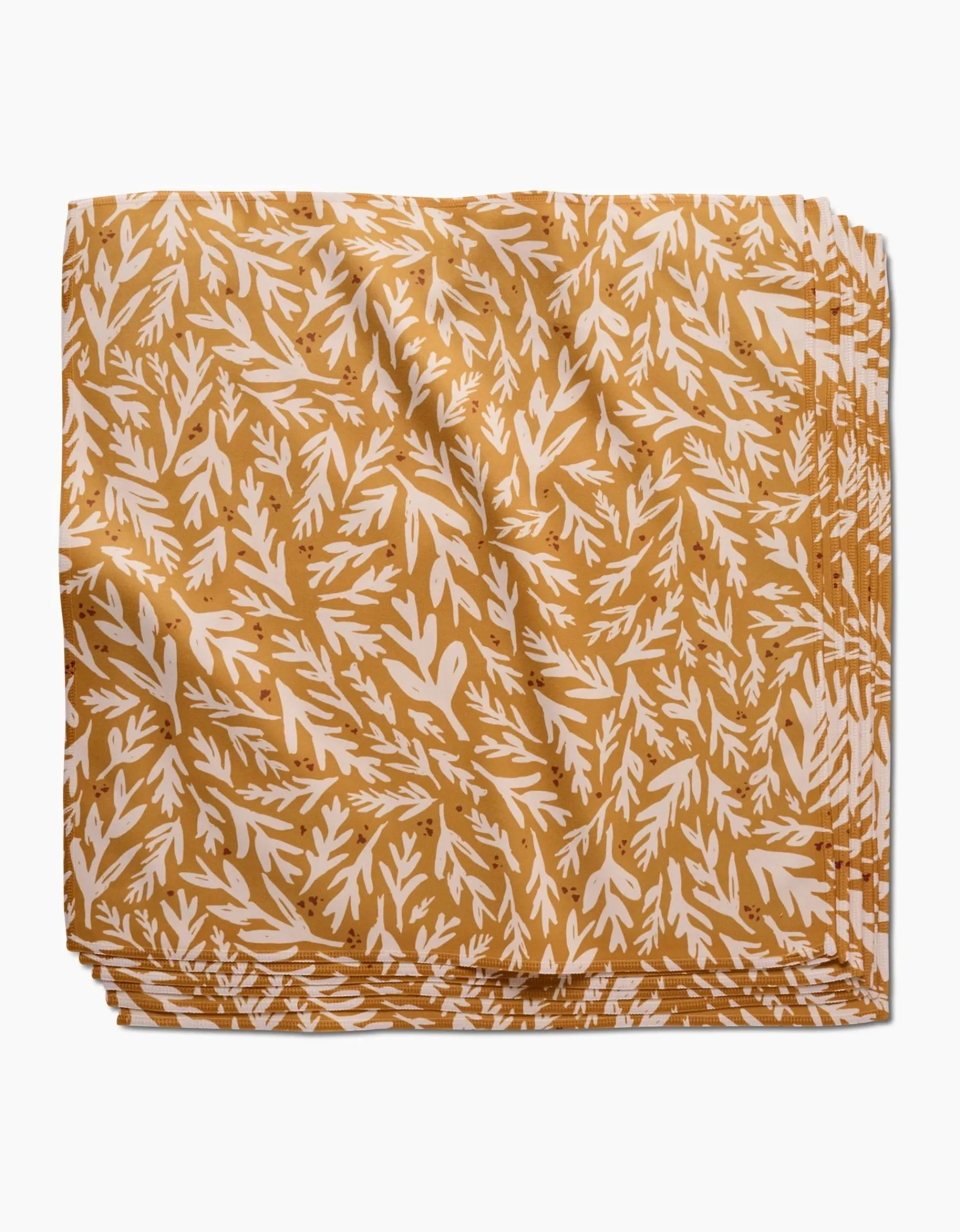 GEOMETRY Trail Dusting Gold Dinner Napkin Set