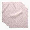 GEOMETRY Trailing Flowers in Pink Dinner Napkin Set