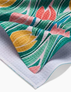 GEOMETRY Tranquil Tulips Tea Towel