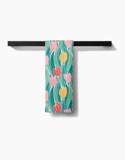 GEOMETRY Tranquil Tulips Tea Towel