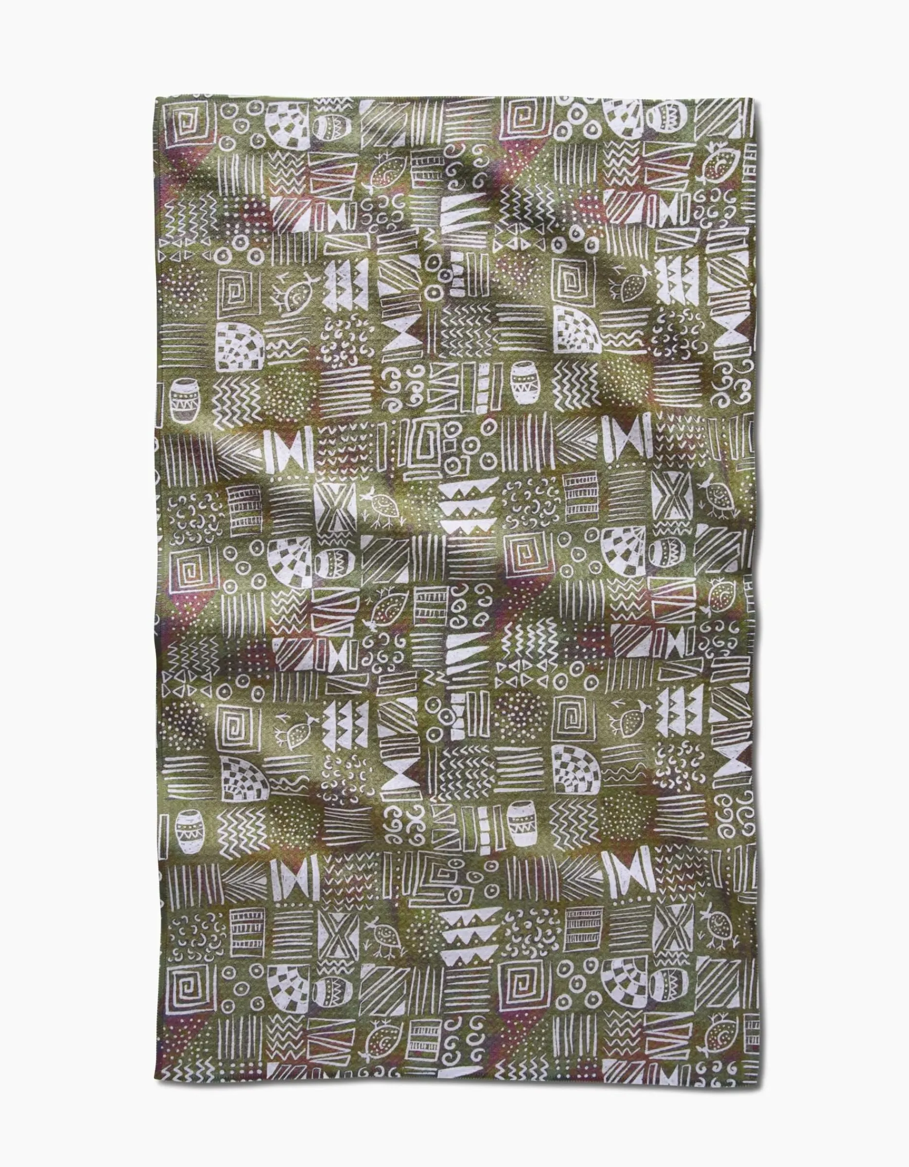 GEOMETRY Tribal Symbols Tea Towel