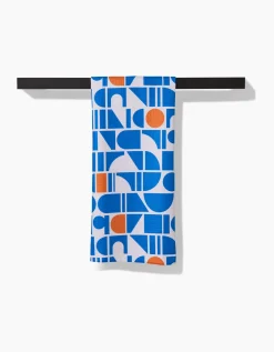GEOMETRY Ultra Marine Harmony Tea Towel