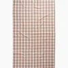 GEOMETRY Vintage Gingham Natural Luxe Bath Towel