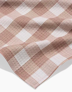 GEOMETRY Vintage Gingham Natural Luxe Bath Towel