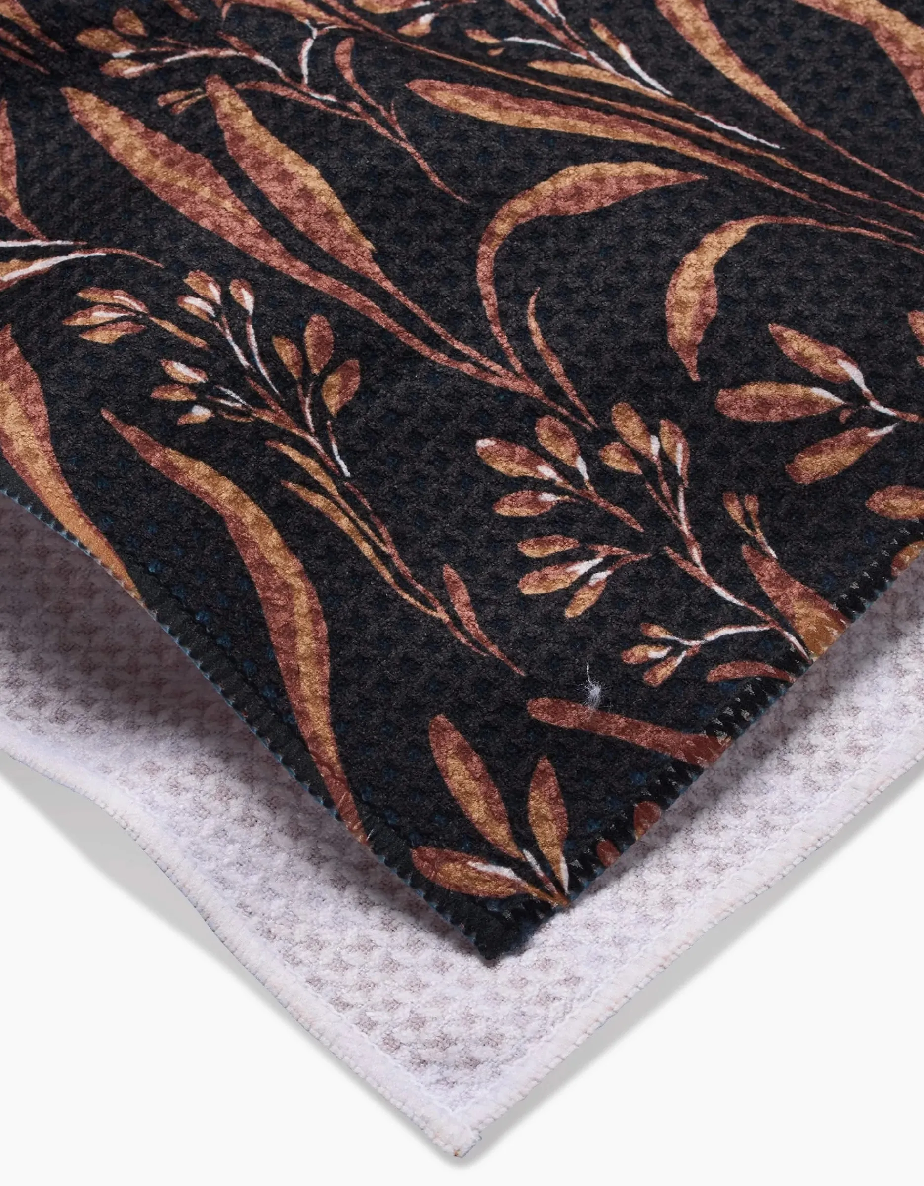 GEOMETRY Vintage Grass Black Tea Towel