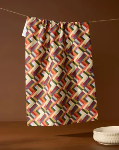 GEOMETRY Vivid Cascade Tea Towel