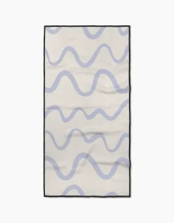 GEOMETRY Wavy Stripe in Blue Fitness Towel