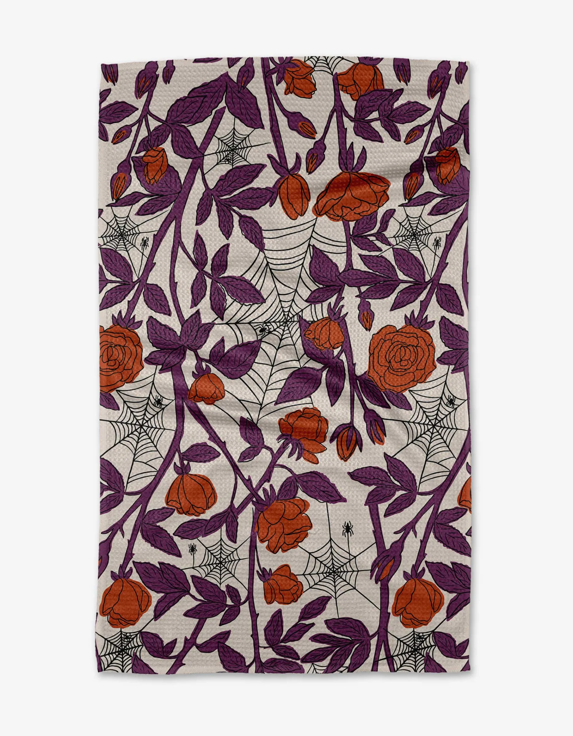 GEOMETRY Webs and Roses Tea Towel