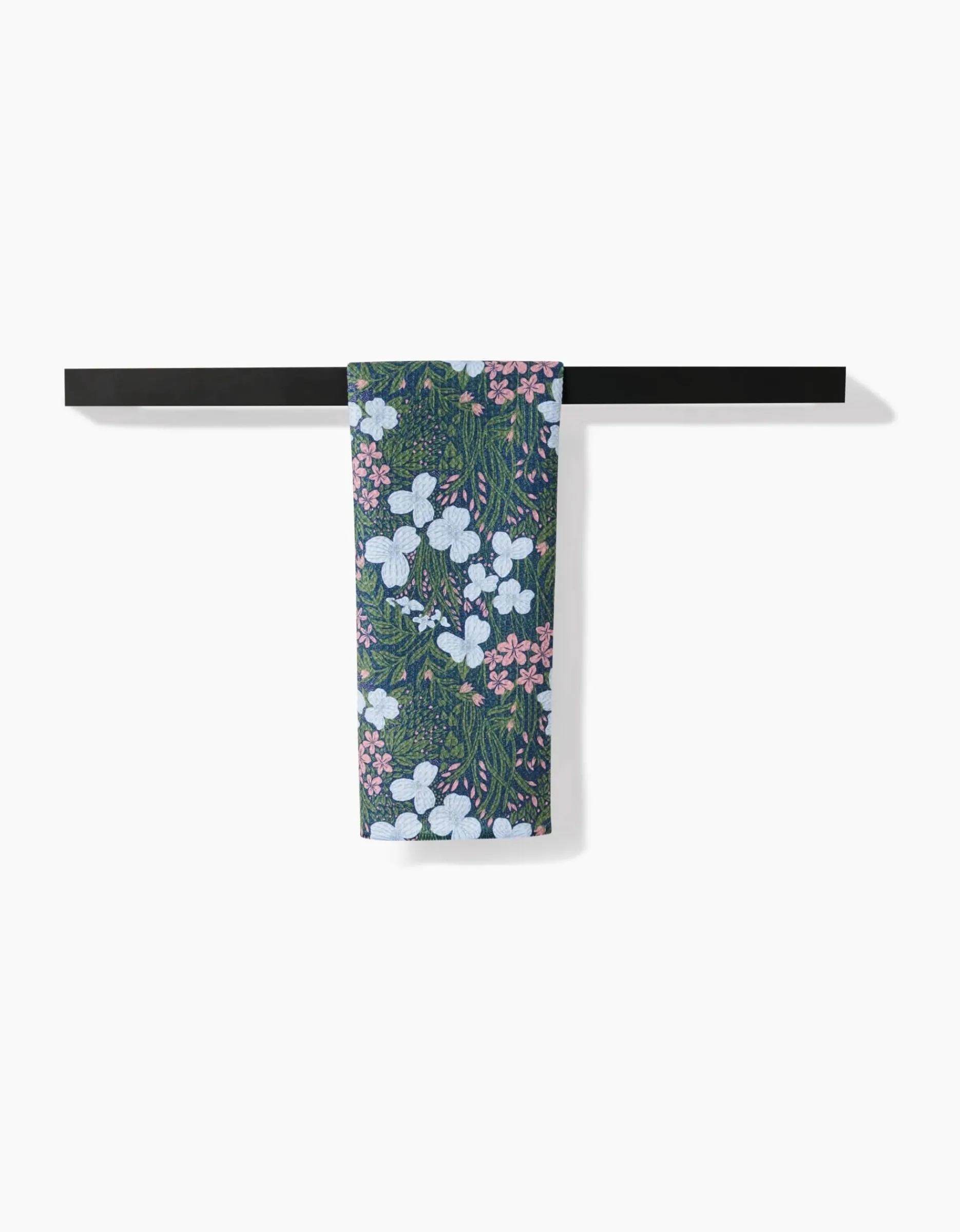 GEOMETRY White And Green Meadow Tea Towel