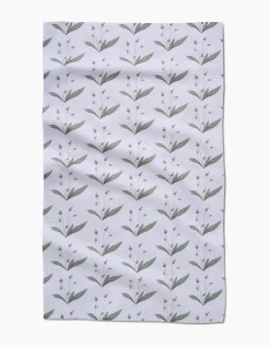GEOMETRY Wild Leaves Green Tea Towel