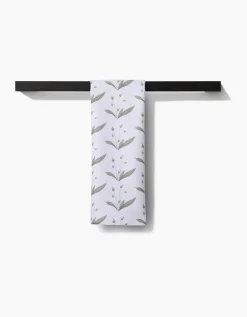 GEOMETRY Wild Leaves Green Tea Towel