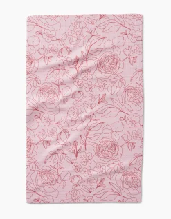 GEOMETRY Wild Roses Tea Towel