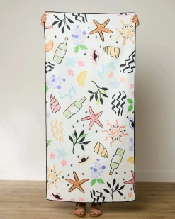 GEOMETRY Wine Not Beach Towel