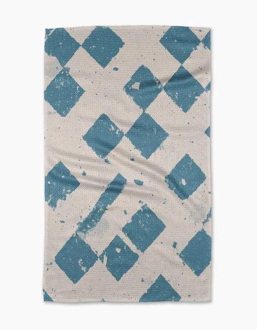 GEOMETRY Wisp Blue Tea Towel