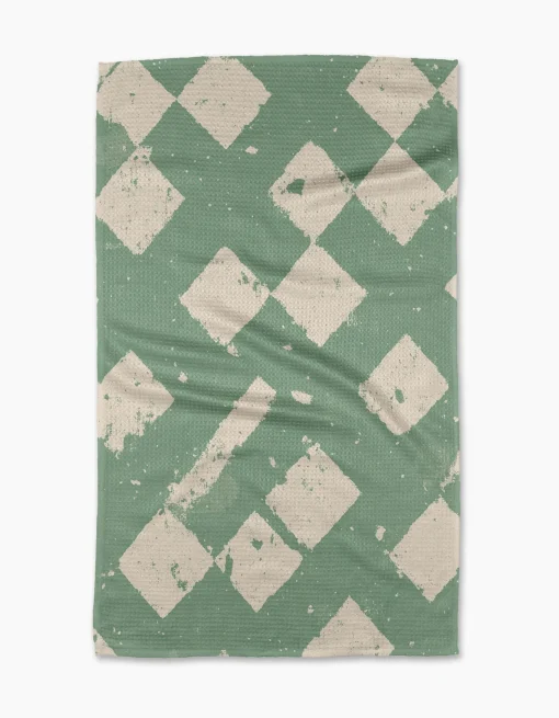 GEOMETRY Wisp Green Tea Towel
