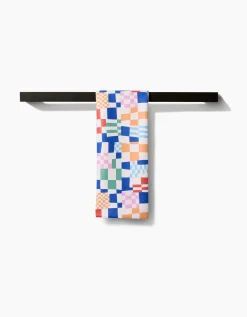 GEOMETRY Wonky Checkers Tea Towel