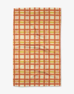 GEOMETRY Wonky Plaid Tea Towel