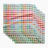 GEOMETRY Woven Spring Plaid Dinner Napkin Set