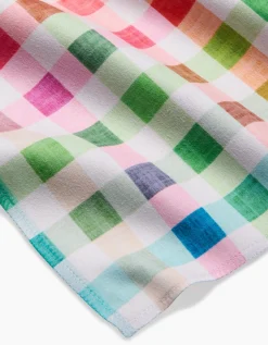 GEOMETRY Woven Spring Plaid Dinner Napkin Set