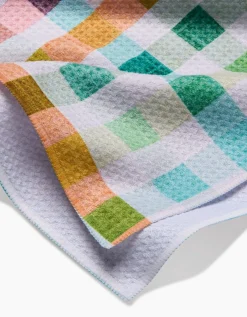 GEOMETRY Woven Spring Plaid Tea Towel