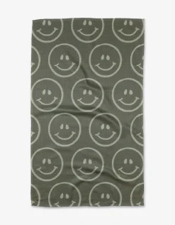 GEOMETRY You Make Me Happy Tea Towel