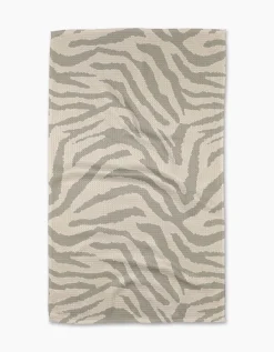 GEOMETRY Zira Gray Tea Towel